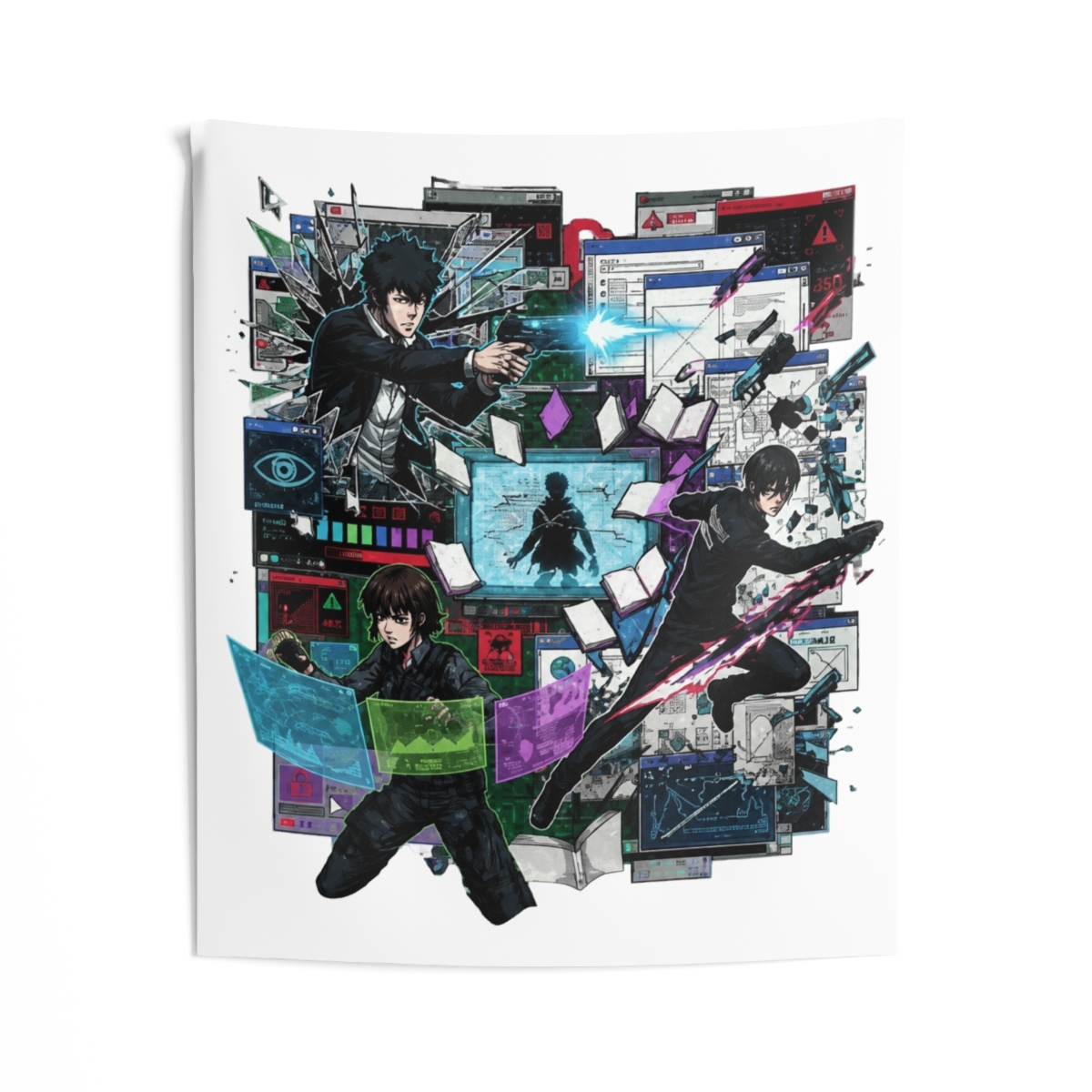 Psycho-Pass Characters Breaking Through Tapestry - alternate angle 1, merchandise