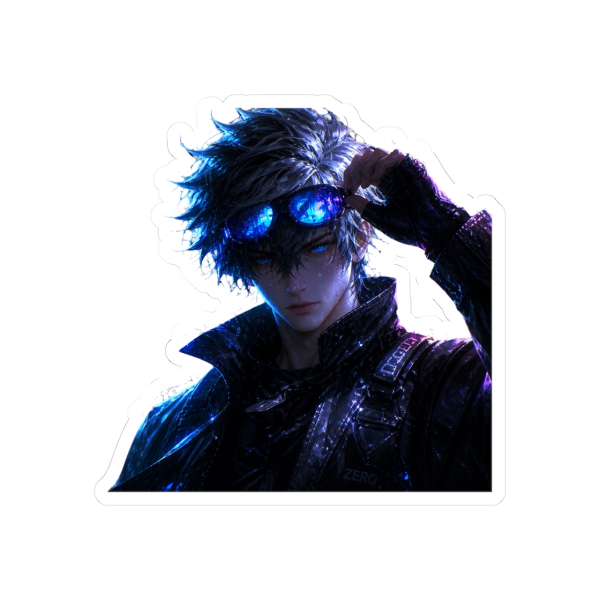 Shinya Kogami Psycho Pass Cyberpunk Rain Neon Noir Portrait | Psycho-Pass
